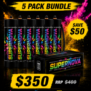 Supernova 5 Pack Bundle of premium food-grade cream chargers from Whipify.