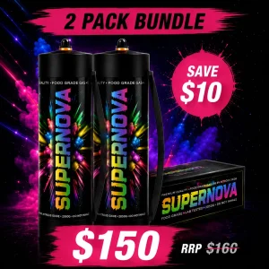 Supernova 2 Pack Bundle of premium food-grade cream chargers from Whipify.